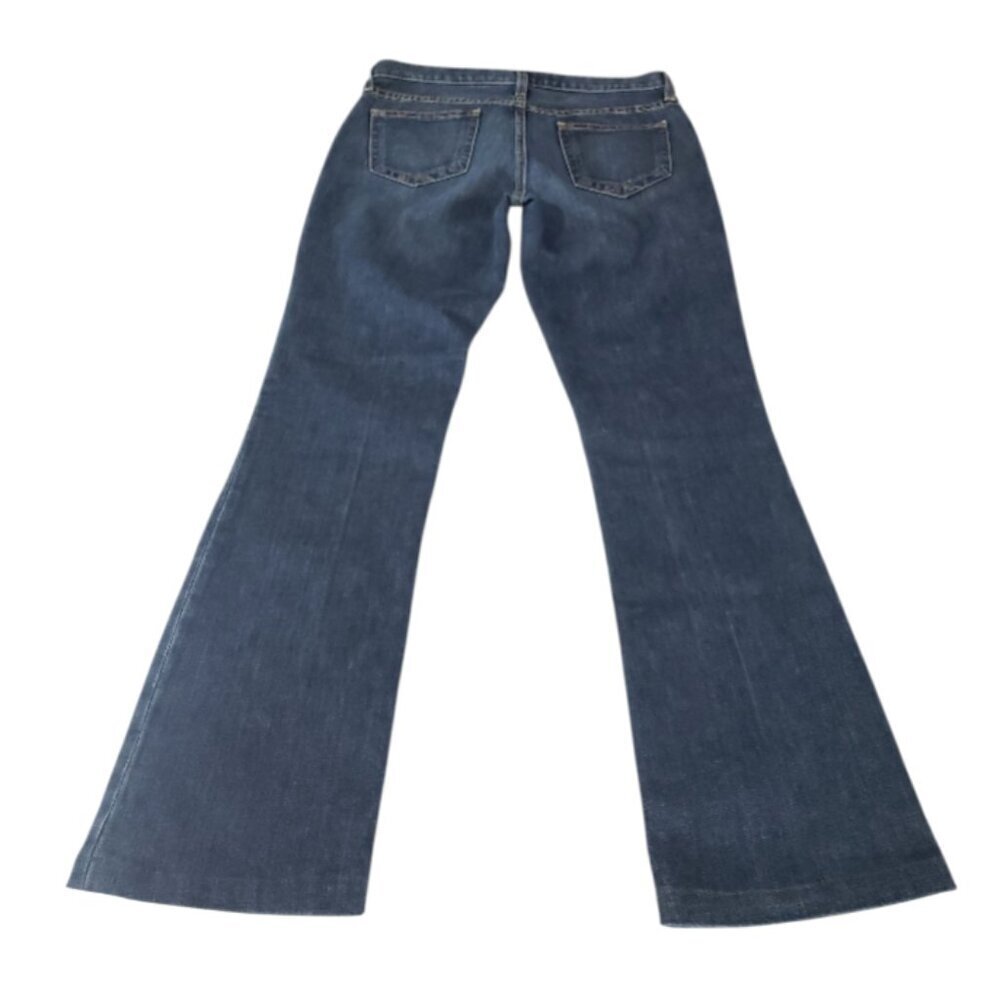 Gap Long And Lean Flare Jeans Womens Long Blue Denim Low Rise Medium Wash 2 - Picture 2 of 5